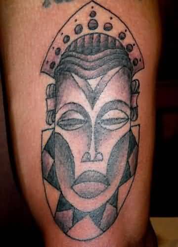 Famous African Mask Tattoo Design