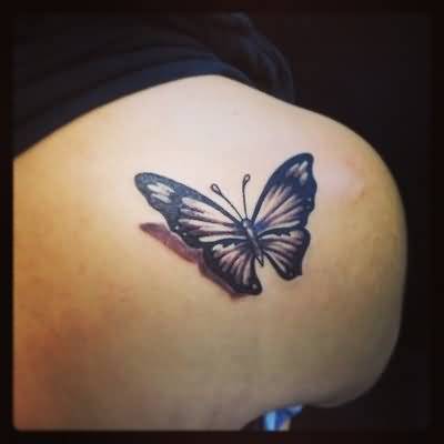 Fantastic 3D Butterfly Tattoo Design Cool Picture