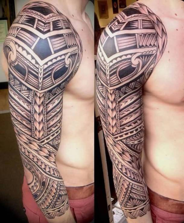 Full Sleeve African Tattoo Image For Men