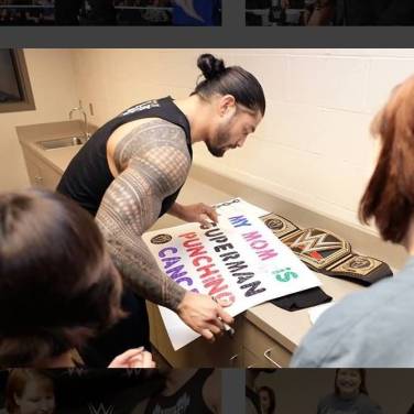 Roman Reigns See Motivational Card And Show Full Sleeve Polynesian Tattoo
