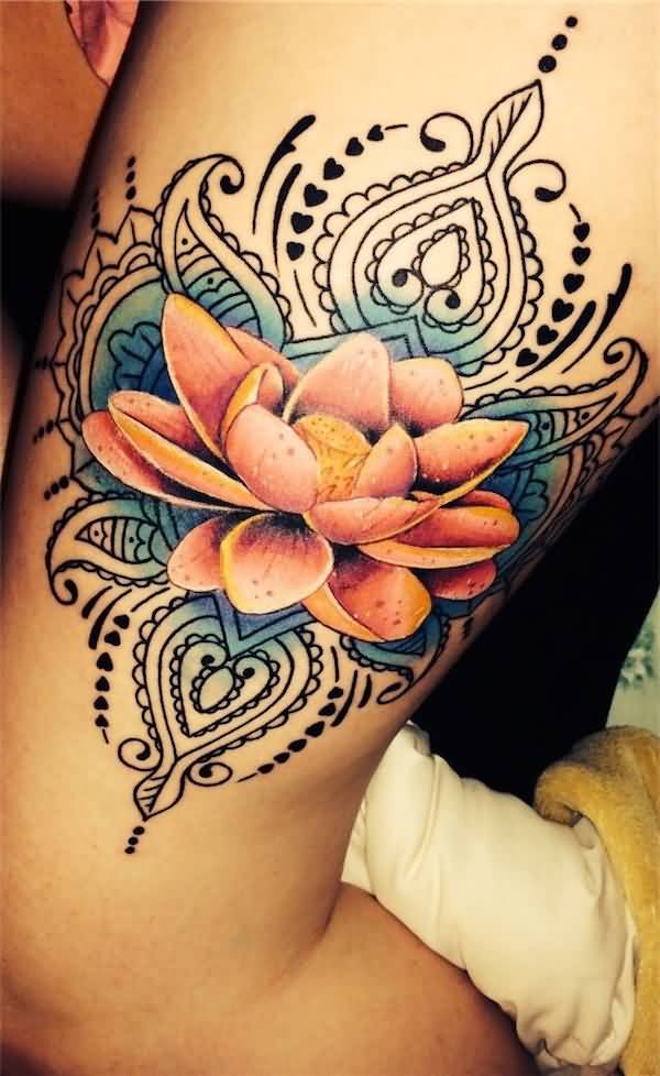 45+ Awesome 3D Flower Tattoos Designs – Best 3D Flower Images
