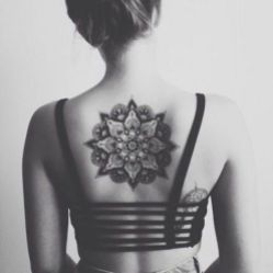 Nice One More Mandala Back Tattoo Of Lovely Flower