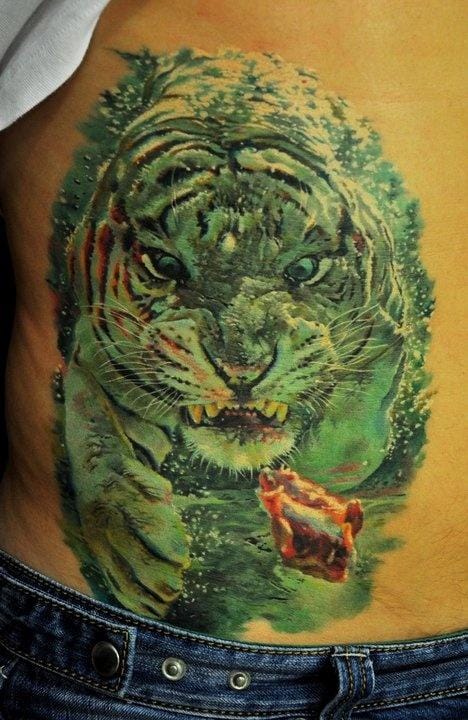 Ultimate 3D Realistic Walking And Jumping Attracking Tiger Tattoo
