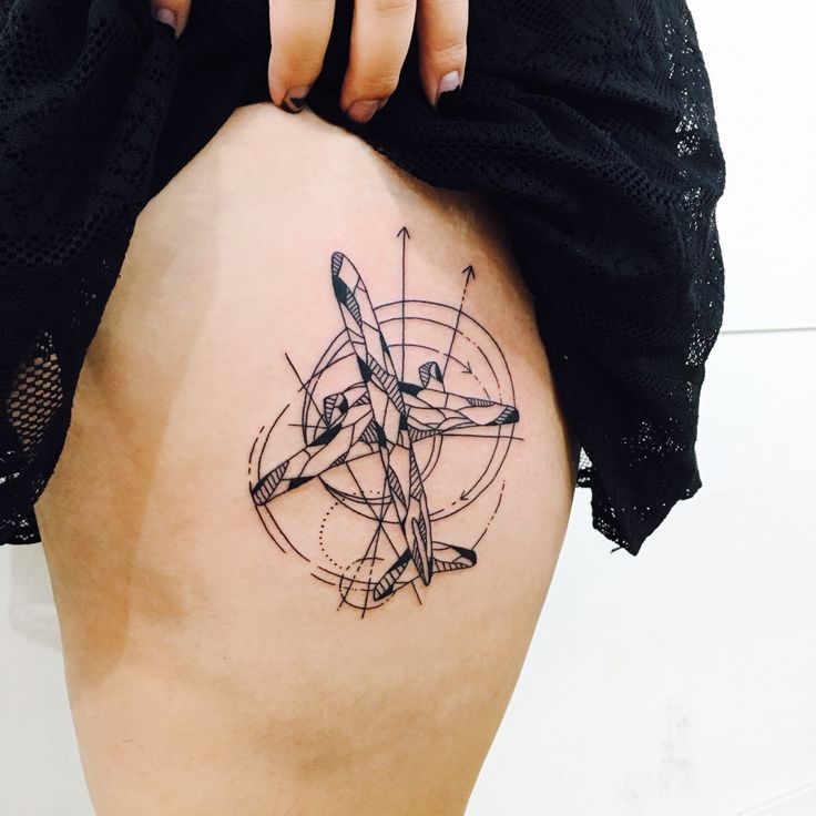 Compass Tattoo with plane on forearm  Tattoo for Traveller  Xpose Tattoos   YouTube